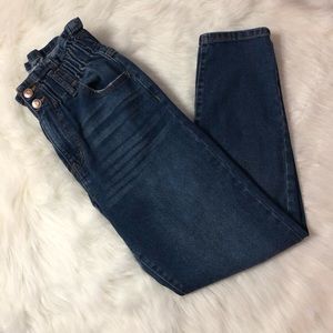 Wild Fable Ruffled High Waisted Cropped Mom Jeans